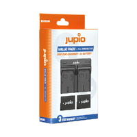 Jupio Kit: 2 x Panasonic DMW-BLC12E 1200mAh Battery + USB Dual Charger