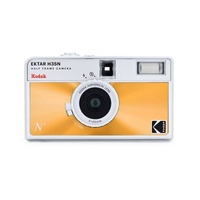 Kodak H35N Half Frame 35mm Film Camera w/Flash - Orange/Silver