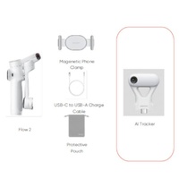 Insta360 Flow 2 Mobile Gimbal Bundle with AI Tracking - Grey with Built-In Tripod