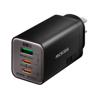 MICRODIA SMARTCube Nano 65W USB 3-Port Wall Charger Black