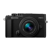 OM SYSTEM PEN Mirrorless Camera with M.Zuiko Digital 14-42mm F3.5-5.6 III Lens Kit - Black