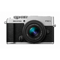 OM SYSTEM PEN Mirrorless Camera with M.Zuiko Digital 14-42mm F3.5-5.6 III Lens Kit - Silver