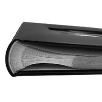 Prestige Charcoal Black Leather Photo Album - 200 Photos