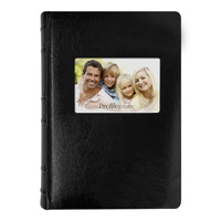Prestige Charcoal Black Leather Photo Album - 300 Photos