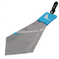 Kondor Blue Micro Fiber Lens Wipe Cloth with Pouch and Clip GREY