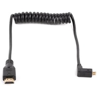 Wooden Camera - Coiled Right Angle Micro HDMI to Full HDMI 30cm