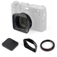 NiSi JetMag Pro Lens Hood Kit for Fujifilm X100 Series w/49mm UV Filter Adaptor BLACK