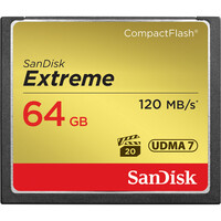 SanDisk Extreme Compact Flash 64GB 120MB/s Memory Card