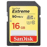 SanDisk Extreme 16GB SDXC UHS-I 90MB/s Memory Card - V30