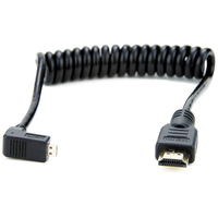 Atomos Right-Angle Micro to Full HDMI Coiled Cable 30cm-45cm