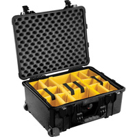Pelican 1560 Case with Padded Dividers  - Black
