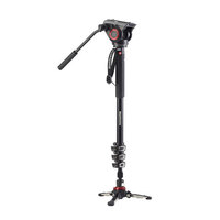 Manfrotto XPRO 4-Section Aluminium Monopod with Fluid Head & FLUIDTECH Base