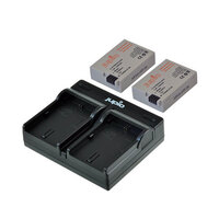 Jupio Twin Rechargeable Canon LP-E8 Battery + Charger Kit