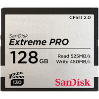 SanDisk Extreme Pro 128GB CFast 2.0 525MB/s Memory Card