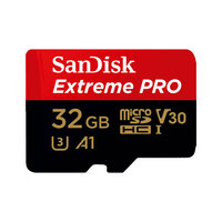 SanDisk 16GB Extreme Pro UHS-I microSDHC Memory Card with Adapter