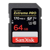 SanDisk Extreme Pro 64GB SDXC UHS-I 170MB/s Memory Card - V30