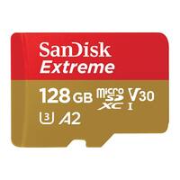 SanDisk 128GB Extreme UHS-I microSDXC Memory Card with Adapter