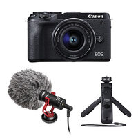 Canon M6 II Body + EFM-15-45 STM Lens - Vlogging Kit