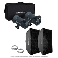 Elinchrom ELC 500/500 Softbox To Go Kit With Stands