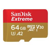 SanDisk Extreme 64GB microSDXC UHS-I 160MB/s Memory Card with No Adapter - V30