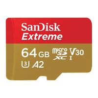 SanDisk 64GB Extreme UHS-I microSDXC Memory Card - No Adapter