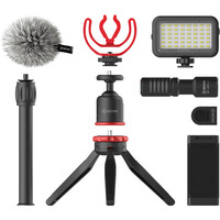 BOYA BY-VG350 Vlogging Kit incl. Mini Tripod, MM1+ Mic, LED Light & Cold Shoe Mount