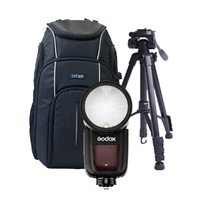 Godox V1 TTL Flash Bundle with ATF Musketeer Tripod and Sully Backpack - Fuji