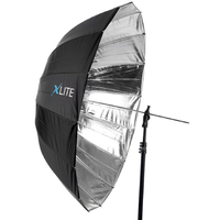Xlite 105cm Deep Parabolic Black/Silver Umbrella