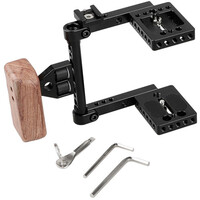 CAMVATE Cage Kit with Wooden Left Handle for Blackmagic Pocket Cinema Cameras