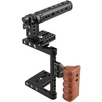 CAMVATE Camera Cage with Top and Side Handle and Tripod Mount Plate