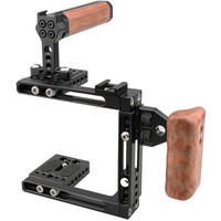 CAMVATE Dual-Use Adjustable Universal Cage Kit with Top Wooden Handle