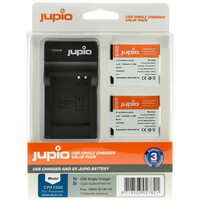 Jupio Pair of DMW-BCM13E Batteries and USB Single Charger Value Pack