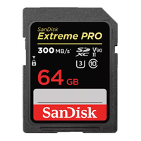 SanDisk Extreme Pro 64GB SDXC UHS-II 300MB/s Memory Card - V90