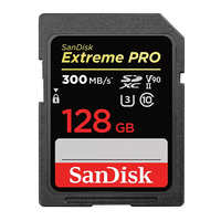 SanDisk Extreme Pro 128GB SDXC UHS-II 300MB/s Memory Card - V90