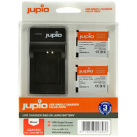 Jupio Pair of NB-11L Batteries and USB Single Charger Value Pack