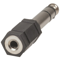 Generic 6.5mm Stereo Plug to 3.5mm Stereo Socket Adaptor