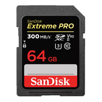 SanDisk Extreme Pro 64GB UHS-II 300MB/s Memory Card - V90 - No Packaging