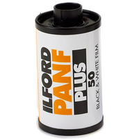 Ilford Pan F Plus 50 Black & White 35mm Single Roll, 36 Exposure Film - Expired