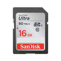 SanDisk Ultra 16GB SDHC UHS-I 80MB/s Memory Card - V10