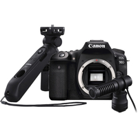 Canon EOS 90D DSLR Camera Vlogging Kit includes Microphone + Tripod with Remote