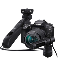 Canon EOS 90D DSLR Camera + EF-S 18-135mm Vlogging Kit Includes Microphone + Tripod with Remote