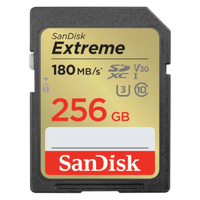 SanDisk Extreme 256GB SDXC UHS-I 180MB/s Memory Card - V30