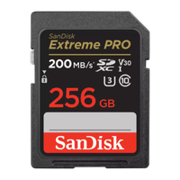 SanDisk Extreme Pro SDXC 256GB UHS-I 200MB/s Memory Card - V30