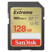 SanDisk Extreme 128GB SDXC UHS-I 180MB/s Memory Card - V30