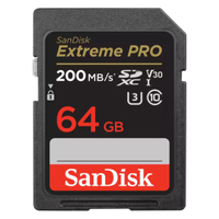 SanDisk Extreme Pro 64GB SDXC UHS-I 200MB/s Memory Card - V30