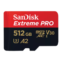 SanDisk Extreme Pro 512GB microSDXC UHS-I 200MB/s Memory Card - V30