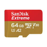 SanDisk Extreme 64GB microSDXC UHS-I 170MB/s Memory Card - V30