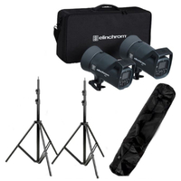 Elinchrom ELC 125/125 Flash Set plus Stand Set and Bag - No Transmitter Included