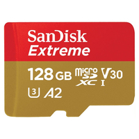 SanDisk Extreme 128GB microSDXC UHS-I 160MB/s Memory Card with No Adapter - V30