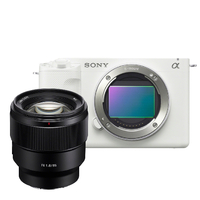 Sony ZV-E1 Mirrorless Camera with FE 85mm f/1.8 Lens - White